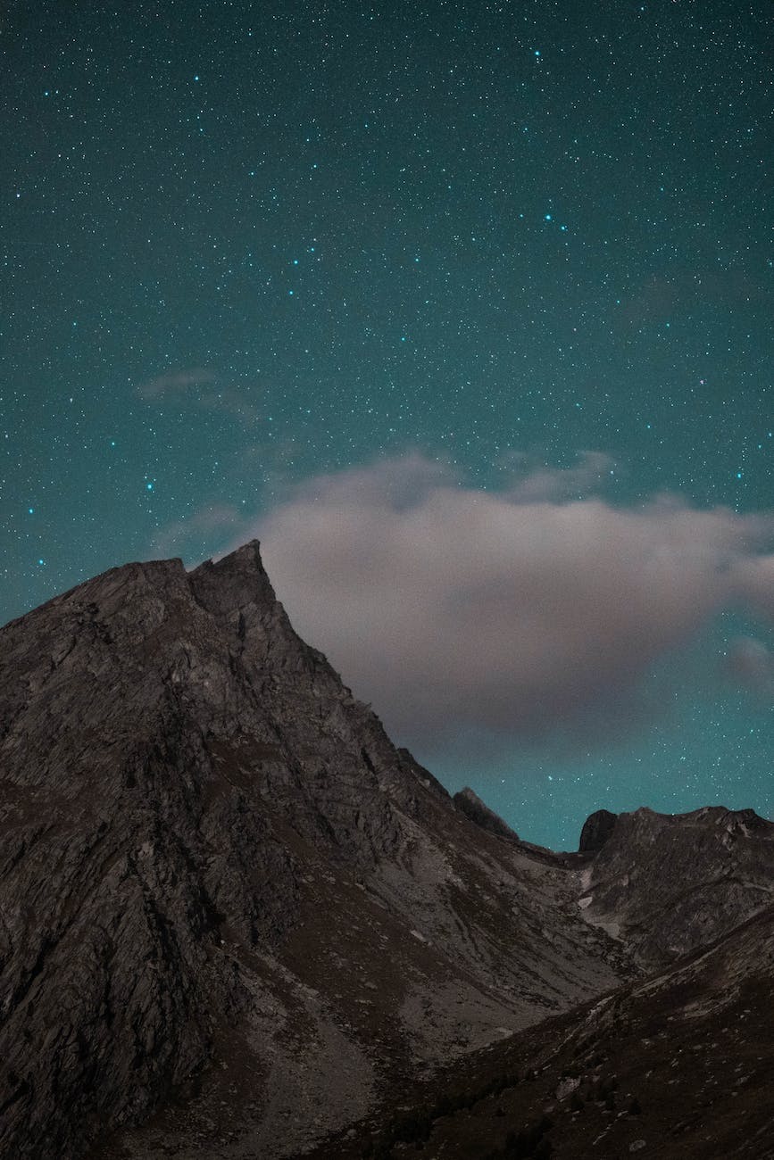 gray mountain under blue sky