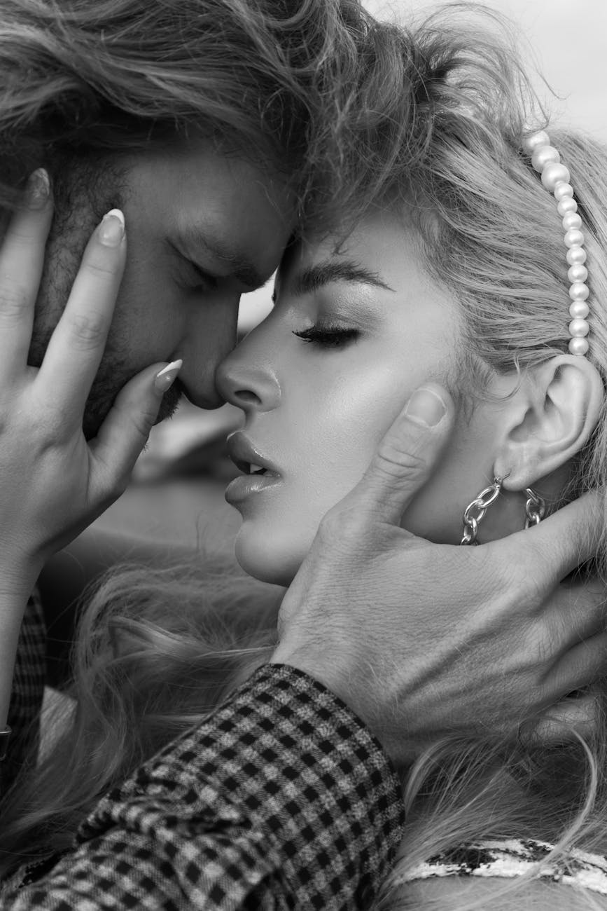 couple about to kiss